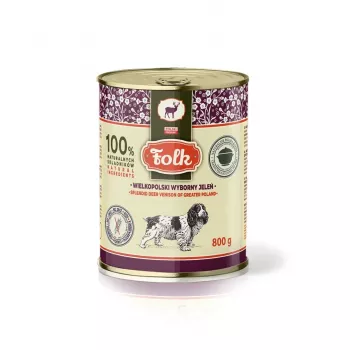 FOLK Splendid Hirschwildbret aus Großpolen - Nassfutter für Hunde - 800g