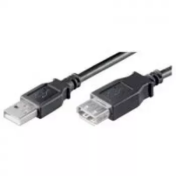Wentronic Goobay USB 2.0 Hi-Speed Verlängerungskabel, Schwarz, 0,6 m - USB 2.0-Stecker (Typ A) > USB 2.0-Buchse (Typ A) (68625)