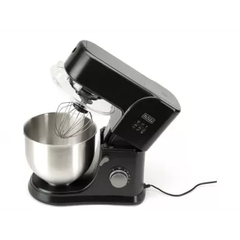 Küchenmaschine Schwarz & Decker BXKM1001E 1000W, 5,2-L-Edelstahlschüssel, 8 Geschwindigkeitsstufen, Knet- und Schlagfunktionen