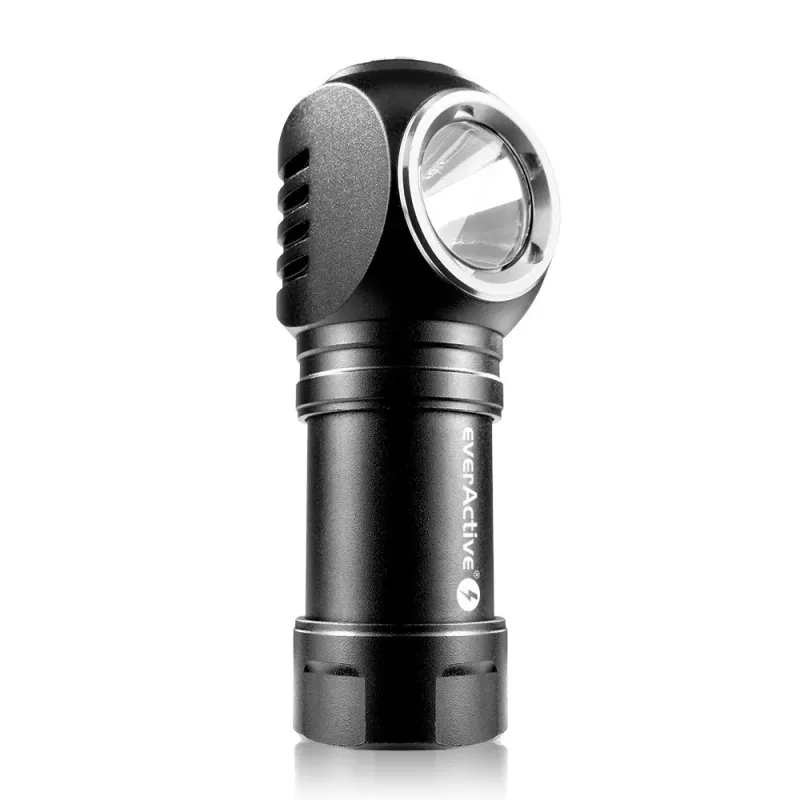 Taschenlampe LED 3 Betriebsmodi 10 W 500 Lumen Aluminiumgehäuse wiederaufladbar wasserdicht FL-55R Dripple - Everactive