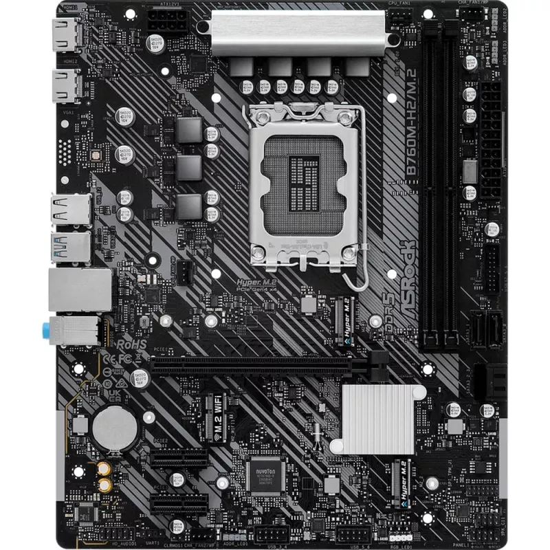 ASRock B760M-H2/M.2 DDR5 LGA1700 Micro-ATX Motherboard
