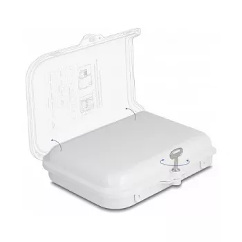 DeLOCK Glasfaserverteilerbox 8 Port wasserdicht Weiß