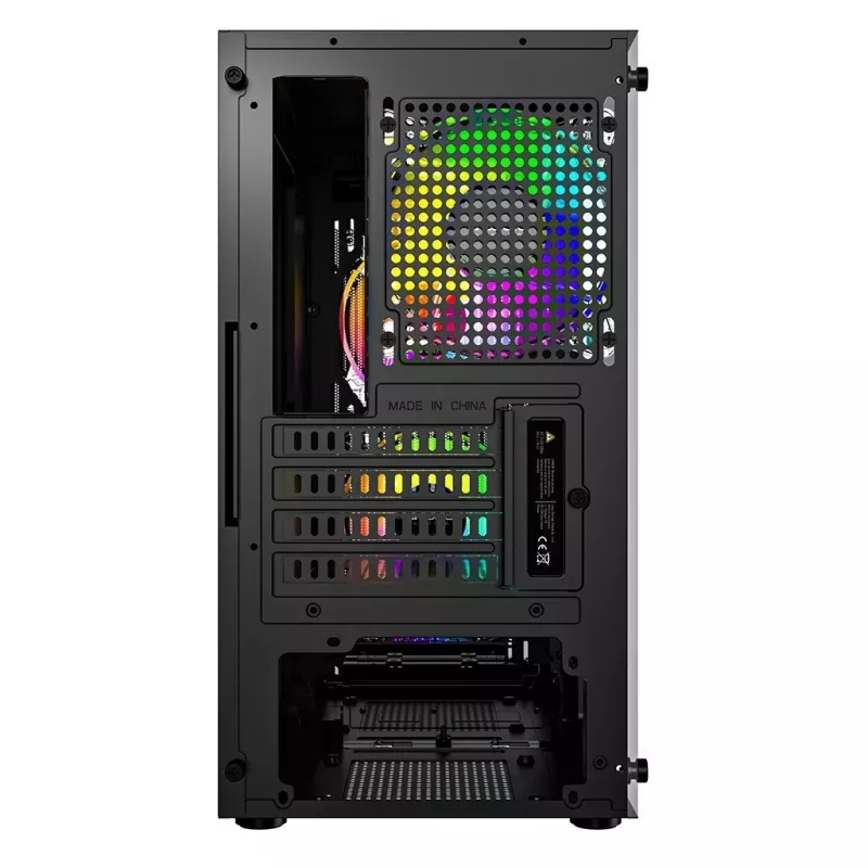 Logic Atos ARGB Mini USB 3.0 Micro-Tower-Gehäuse, Schwarz (AM-ATOS-10-0000000-0002)