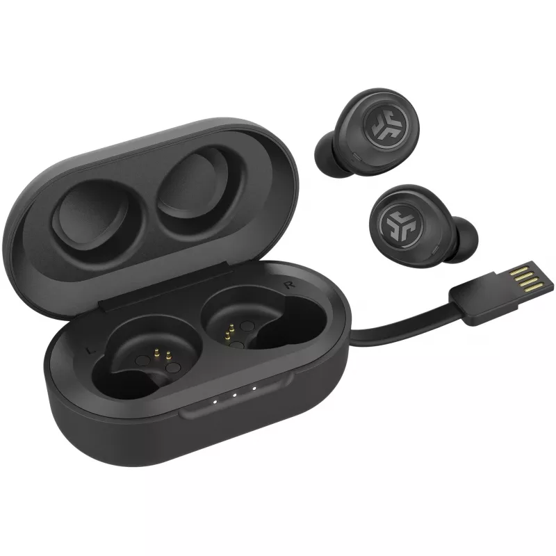 JLab JBuds Air True Headphones Kabellos In-Ear USB Typ-A Bluetooth Schwarz (IEUEBJBUDSAIRRBLK82)