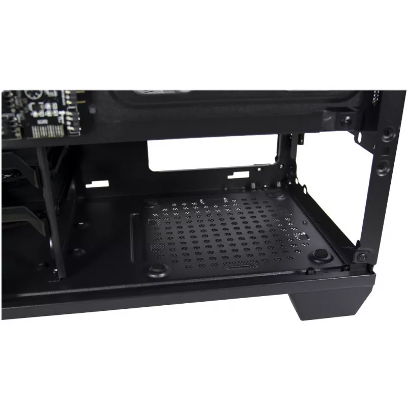 Gehäuse INTER-TECH X-608 INFINITY MICRO, microATX, RGB, Front- und Seitenteil aus gehärtetem Glas, ohne Netzteil