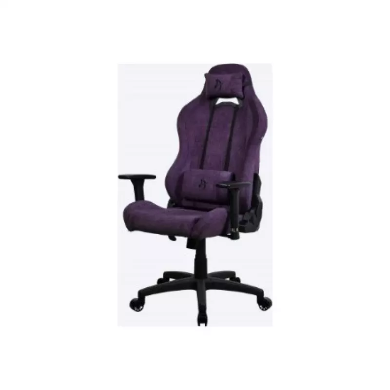 Gaming-Stuhl Arozzi Torretta SoftFabric Lila – ergonomisches Design, verstellbare Armlehnen, neigbare Rückenlehne