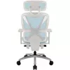 Ergonomischer Bürostuhl thunder x3 TEGC-3073102.B1 — Weiß-blaue Polsterung, verstellbare Armlehnen, hohe Rückenlehne