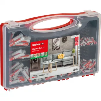 Meister-Box XL Wohnbereich (Hellgrau/Rot, 280-teilig)
