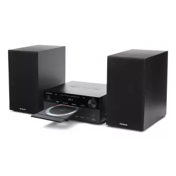 Home-Audio-Mikroanlage Aiwa MSBTU-550 — 50 W RMS, Bluetooth 10 m, FM, LED-Anzeige, Cinch, Schwarz