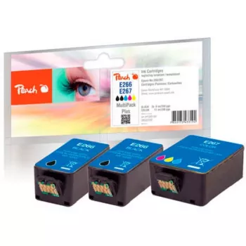 Peach PI200-587 Tintenpatrone 3 Stück Schwarz, Cyan, Magenta, Gelb