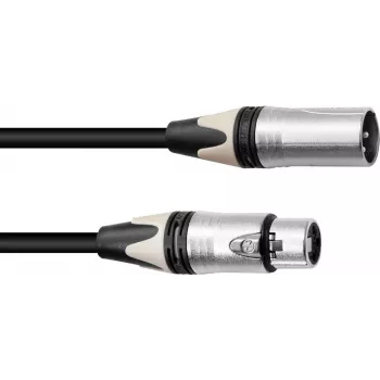 PSSO XLR-Mikrofonkabel, 3-polig, 15 m, schwarz, Neutrik-Stecker