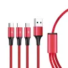 UNITEK C4049RD USB-Kabel 1,2 m USB A USB C/Micro-USB B/Lightning Rot