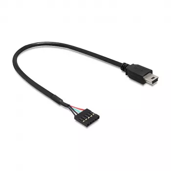 USB-Kabel DeLOCK 83170 USB 2.0 0,3 m Mini-USB B Schwarz