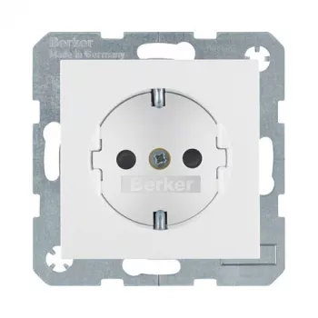 Steckdose Typ F berker 47231909, 16 A, 250 V, weiß, Kunststoffgehäuse