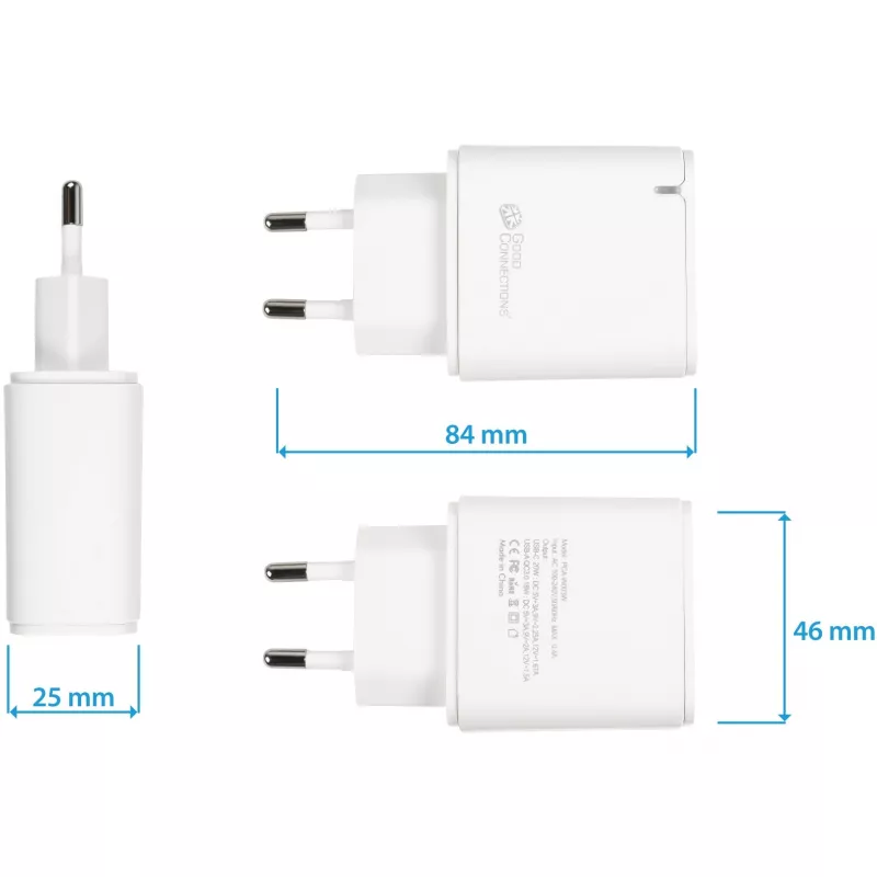 Alcasa PCA-W003W Ladegerät für Mobilgeräte Weiß (PCA-W003W)
