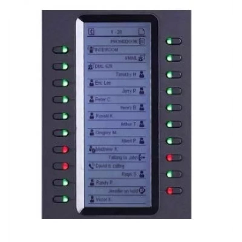 Grandstream Networks GXP2200EXT IP-Erweiterungsmodul Schwarz 20 Tasten