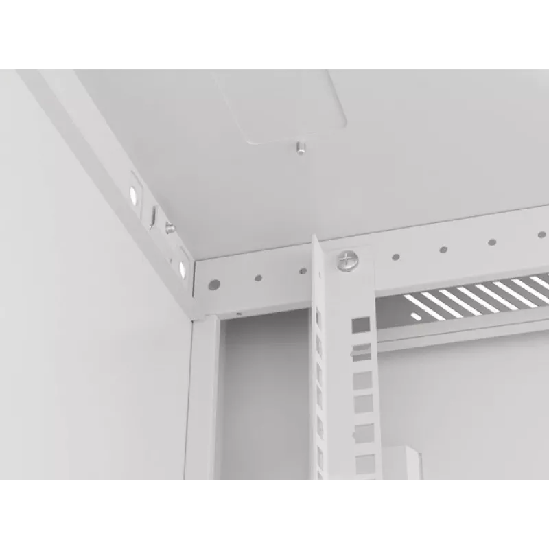 Lanberg Wandmontage-Installationsschrank 19'' 12U 600x600mm grau (Glastür)