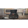 Plattenspieler muse MT-115 W — schwarz/gold, 33-45-78 U/min, J-förmiger Tonarm, Drehregler für die Lautstärke, 240V AC