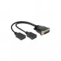 Video-Kabel-Adapter DeLOCK 65280 0,25 m DMS 2 x HDMI Schwarz