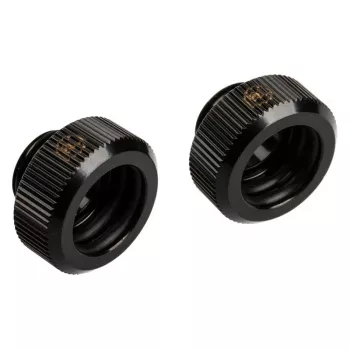 Adapter G1/4 Zoll Außengewinde auf 14 mm Hardtube, BitsPower Touchaqua TA-FH14-GB, 2er-Pack, schwarz