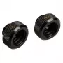 Adapter G1/4 Zoll Außengewinde auf 14 mm Hardtube, BitsPower Touchaqua TA-FH14-GB, 2er-Pack, schwarz