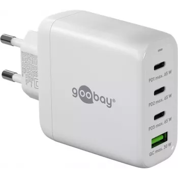 Goobay 64822 Ladegerät für Mobilgeräte Kopfhörer - Laptop - Smartphone - Tablet Weiß AC Schnellladen Innenbereich (64822)