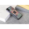 Smartphone-Hülle iKins für iPhone XS / XS S — Flower Garden-Design, schwarz