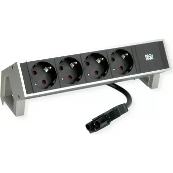 Tischsteckdosenmodul Bachmann DESK 2 — 4x Steckdose, weiß
