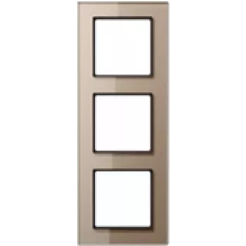 Jung AC 583 GL CH Champagner-Glas-Abdeckrahmen, Glas, 84×226 mm