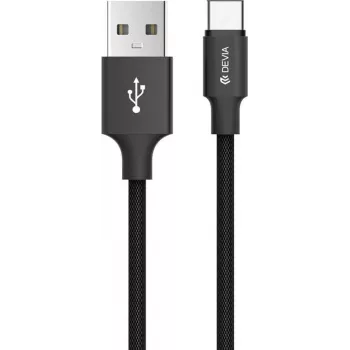USB-Micro-Kabel Devia Pheez-Serie 5V 2,4A 1m Rot