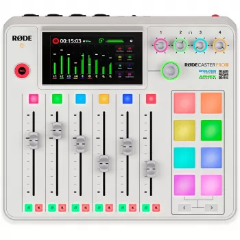 Audio-Interface Rode RodeCaster Pro II weiß — Mehrkanal-USB-Aufnahmekonsole