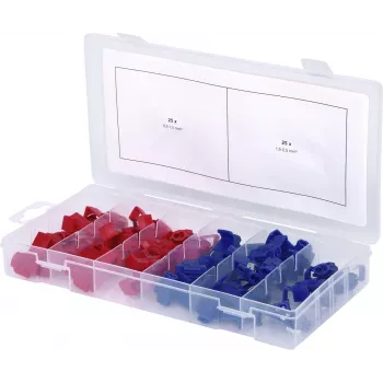Steckverbindersatz ks tools 970.0570 – 50-teiliges Sortiment elektrischer Steckverbinder