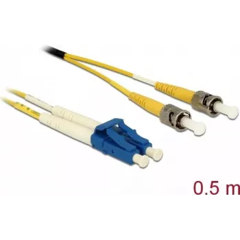 Optical Fibre Kabel LC ST Singlemode OS2 0.5m DeLOCK