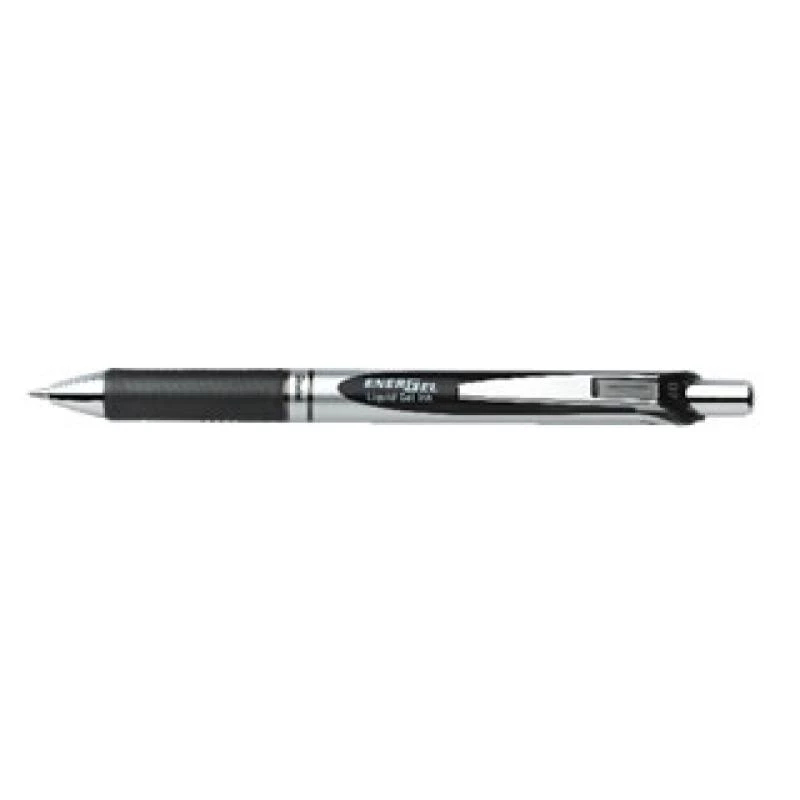 Clip-on Einzieh-Kugelschreiber Pentel Energel XM Klick Schwarz