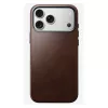 Handyhülle Nomad Traditional Leather Case für iPhone 17 Pro Max, Leder/Aluminium/Mikrofaser, passend für 6,9 Zoll (Braun)