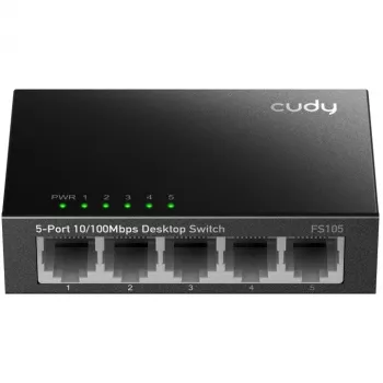 Unmanaged Switch Cudy FS105 5 Ports Fast Ethernet 10/100 Schwarz