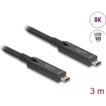 DeLOCK USB-Kabel USB 3.2 Gen 2 3m USB-C Schwarz 84246