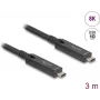 DeLOCK USB-Kabel USB 3.2 Gen 2 3m USB-C Schwarz 84246