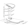 Ergonomischer Stuhl MACLEAN MC-872 — höhenverstellbar, mit Wippmechanismus