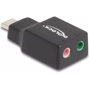 DeLOCK Externe USB-Soundkarte Typ-C-Stecker auf 2 x 3,5 mm Stereo