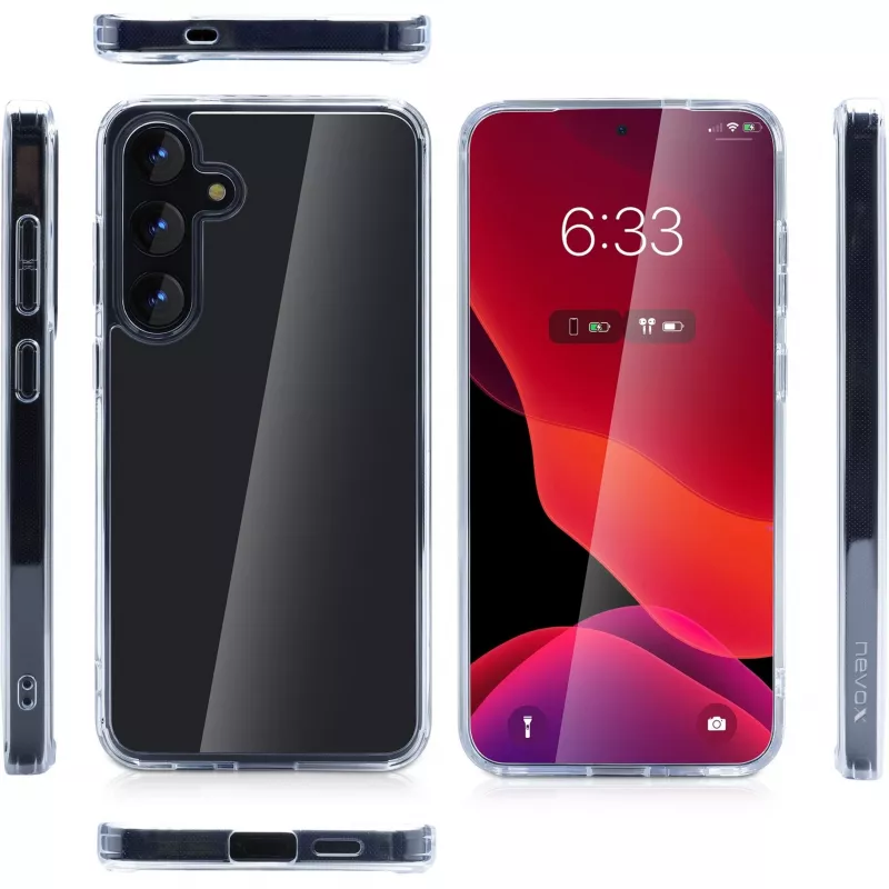 Cover nevox StyleShell SHOCKFlex für Samsung Galaxy S25+ 6,7 Zoll Transparent