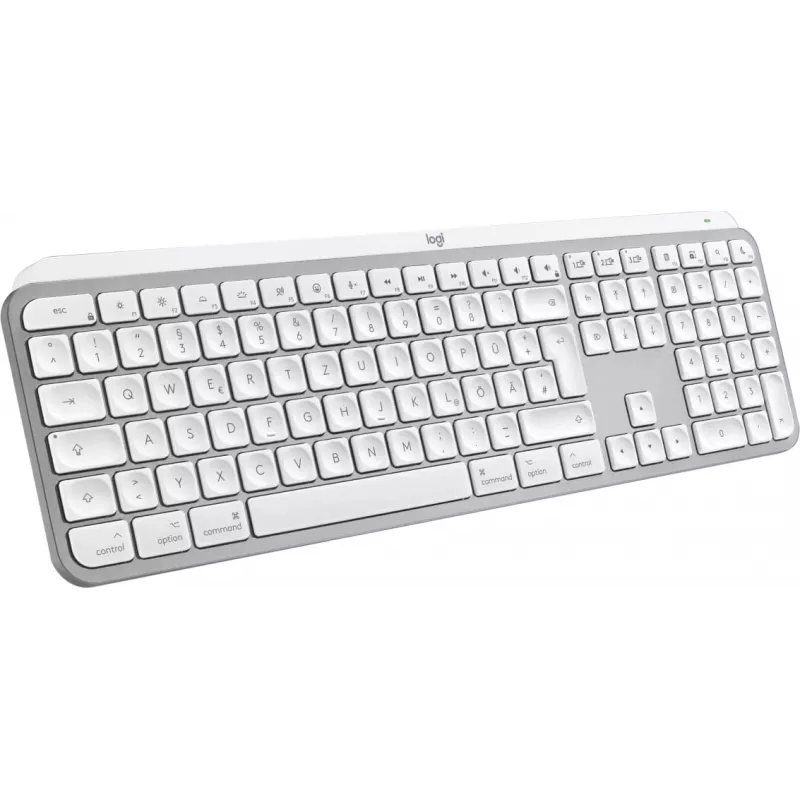 Logitech MX Keys S for Mac Tastatur Büro RF Wireless + Bluetooth QWERTZ Deutsch Aluminium Weiß
