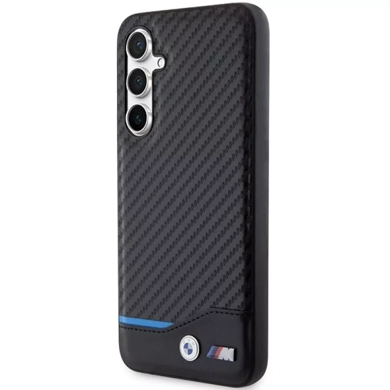 BMW | BMHCS23FE22NBCK | Rückseitenabdeckung | Samsung | Galaxy S23 FE | Leder Carbon | Schwarz