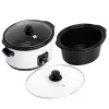 Adler AD 6413r Slow Cooker, 5,8L, Weiß