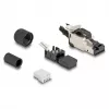 DeLOCK 86017 Kabelverbinder RJ45/LSA Schwarz Silber Stecker