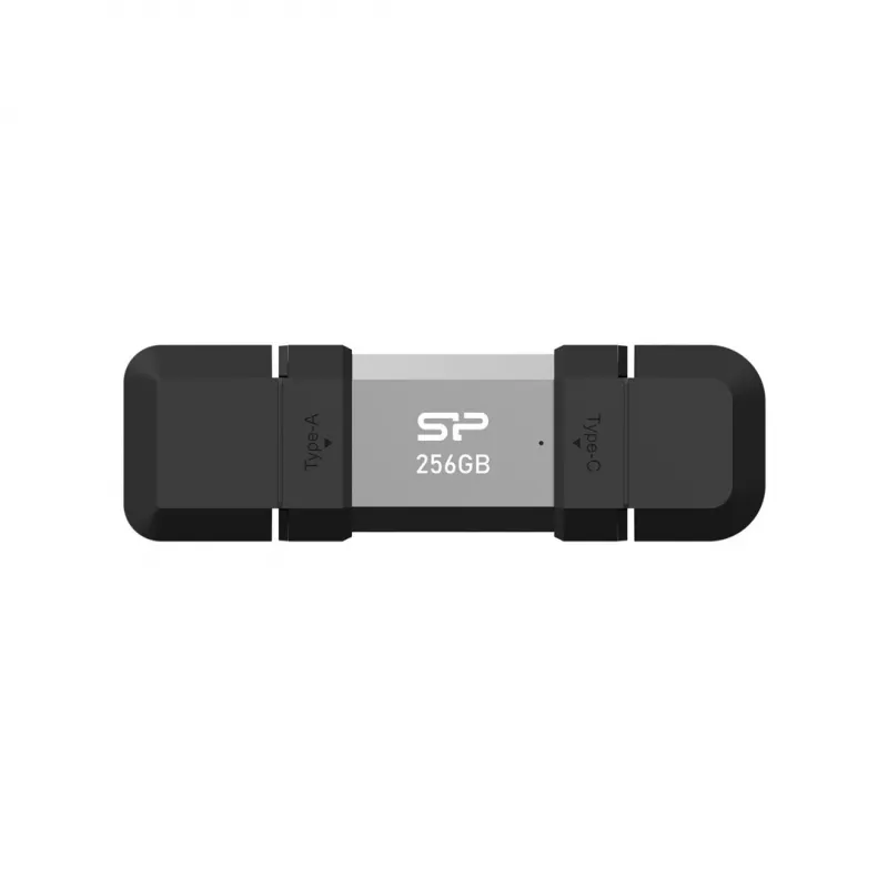 USB-Stick Silicon Power 256 GB USB Typ-A / USB Typ-C, USB 3.2 Gen 1, Aluminium‑Gummikappe