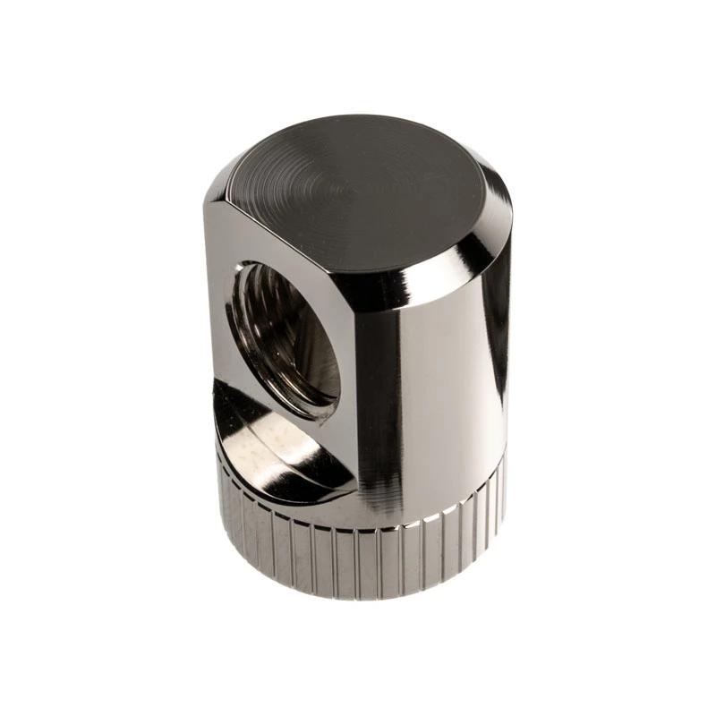 EK Water Blocks EK-Torque Adapter 90 Grad G1/4 Zoll AG auf G1/4 Zoll IG – drehbar, nickel Silber