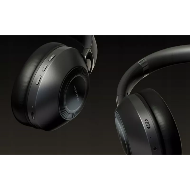 Headset Vention NBBB0 SoundMate S11 — kabellose Bluetooth 5.3 Ohrbügel-Kopfhörer, Ladecase 400 mAh, bis zu 20 h, schwarz