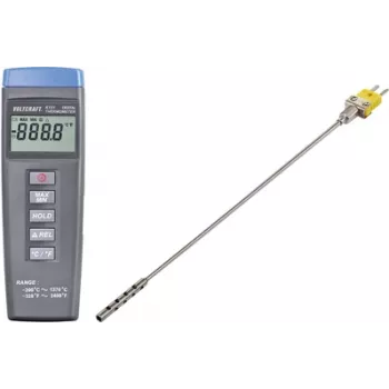 VOLTCRAFT K101 + TP 201 Temperaturmessgerät -200 bis +1370 °C Fühler Typ K