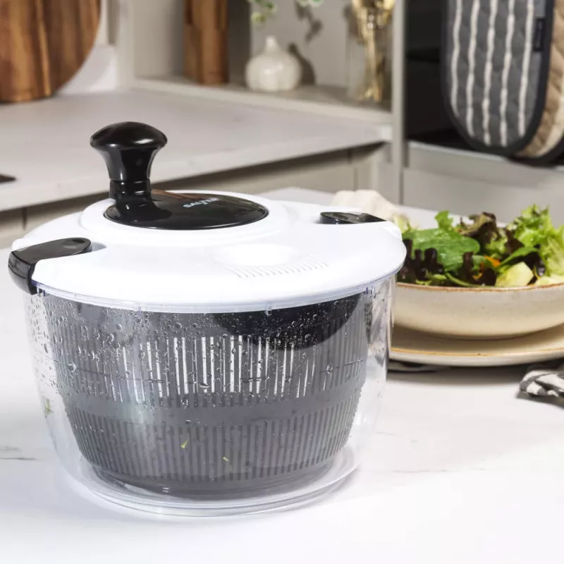 Salter Salatschleuder BW13899EU7 5 L Kapazität, BPA-freie Kunststoffschüssel und -korb